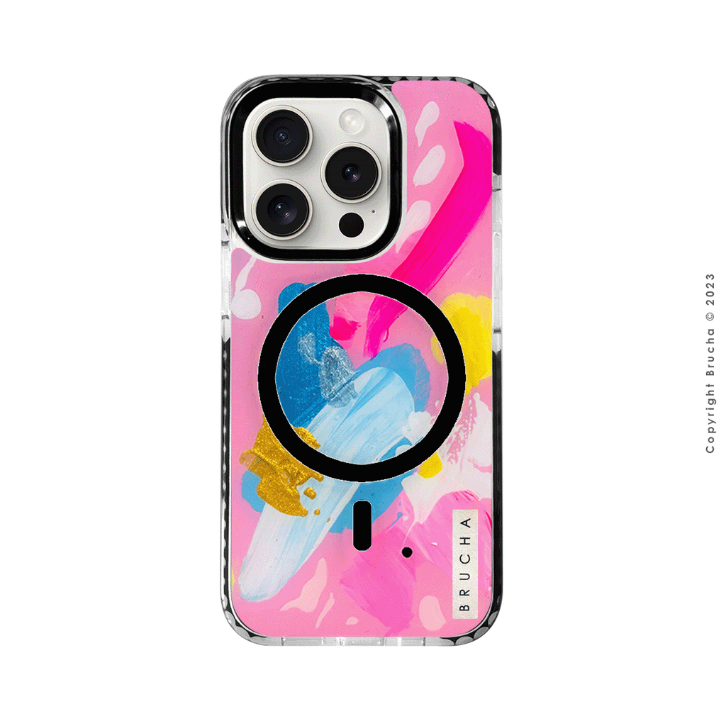 Set funda Magsafe ultra protectora, cartera Magsafe y holder match pintada a mano para iPhone 15 Pro - Hope