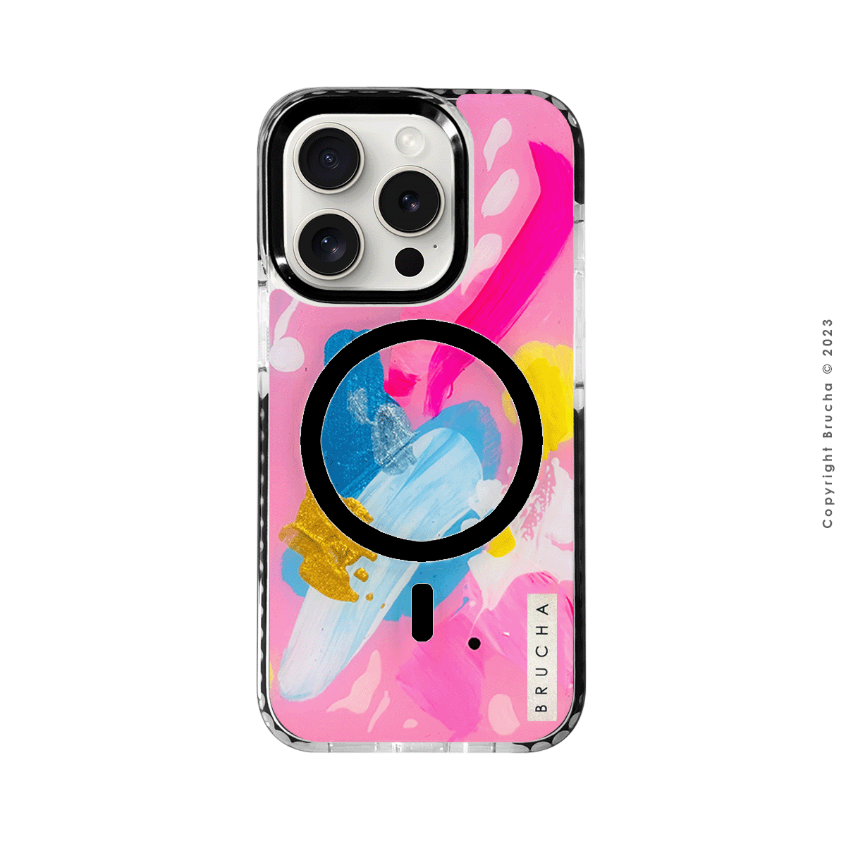 Set funda Magsafe ultra protectora, cartera Magsafe y holder match pintada a mano para iPhone 15 Pro - Hope