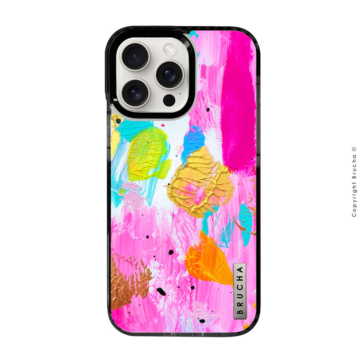 Funda ultra protectora pintada a mano para iPhone 15 Pro Max - Rose