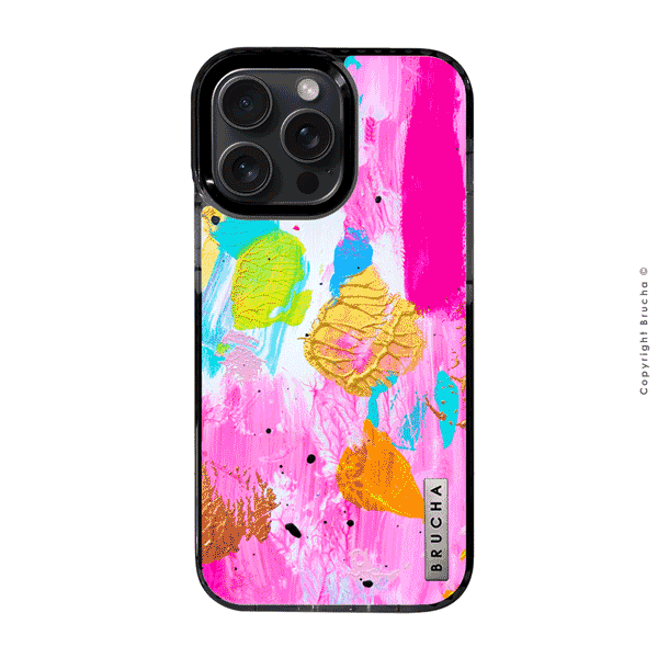 Funda ultra protectora pintada a mano para iPhone 15 Pro Max - Rose