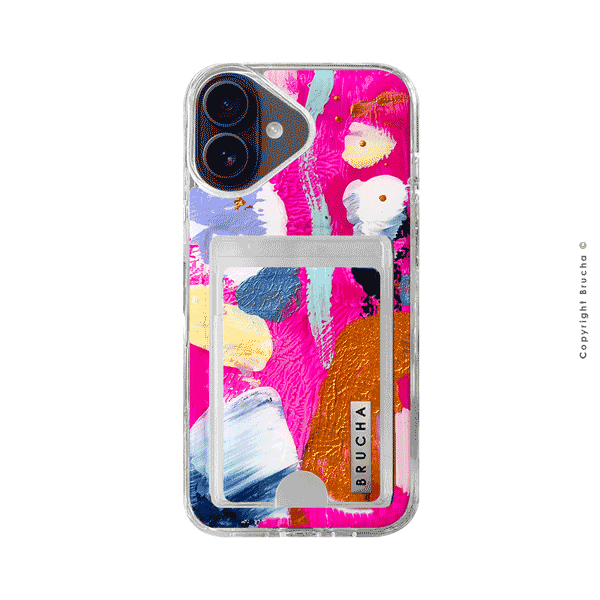 Funda Impact con cartera pintada a mano para iPhone 16 Plus - Locky