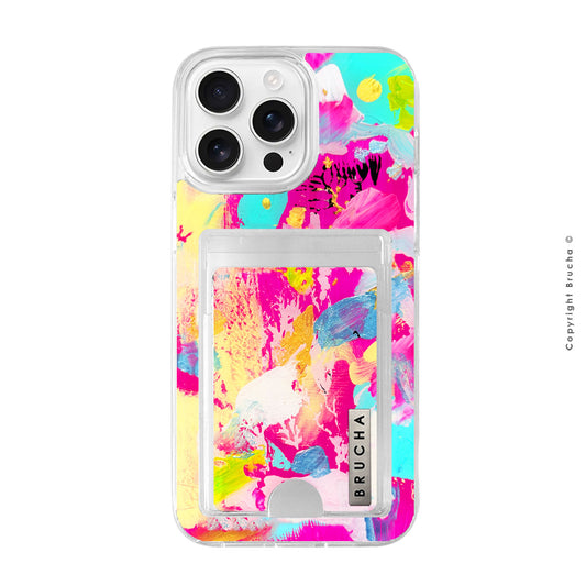 Funda Impact con cartera pintada a mano para iPhone 16 Pro Max - Melbourne