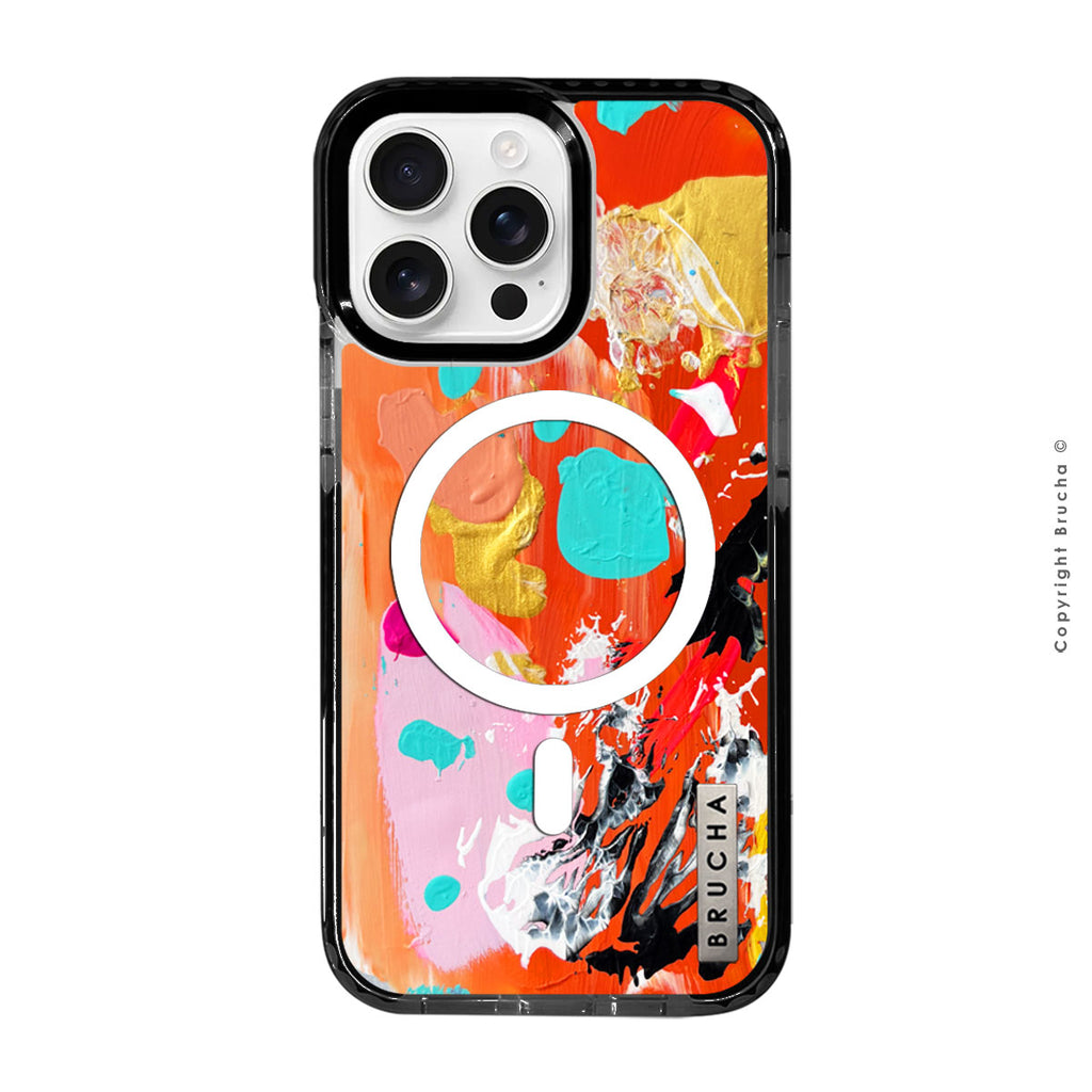 Funda Magsafe ultra protectora pintada a mano para iPhone 16 Pro Max - Iris