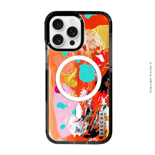 Funda Magsafe ultra protectora pintada a mano para iPhone 16 Pro Max - Iris