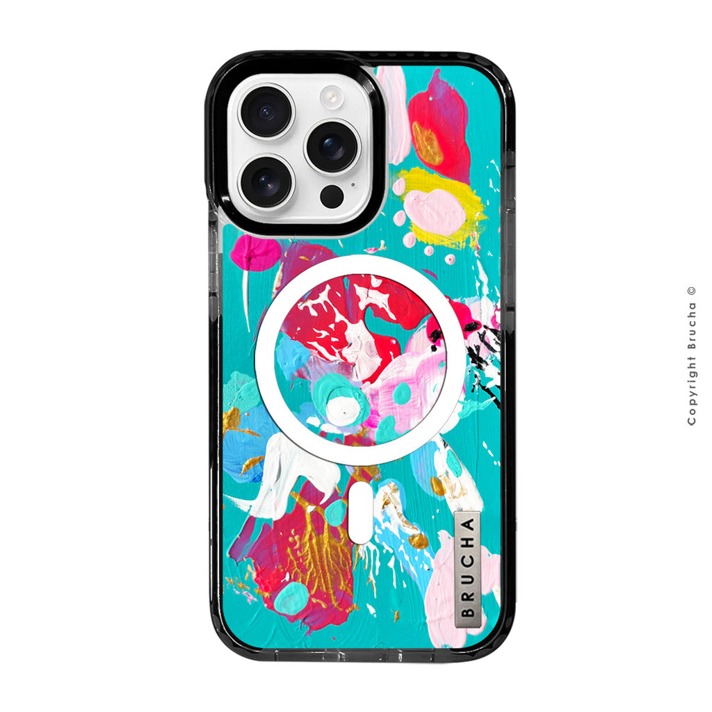 Funda Magsafe ultra protectora pintada a mano para iPhone 16 Pro Max - Acqua