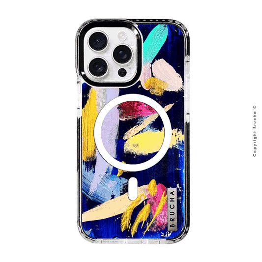 Set funda Magsafe ultra protectora, cartera Magsafe y holder match pintada a mano para iPhone 16 Pro Max  - Careyes