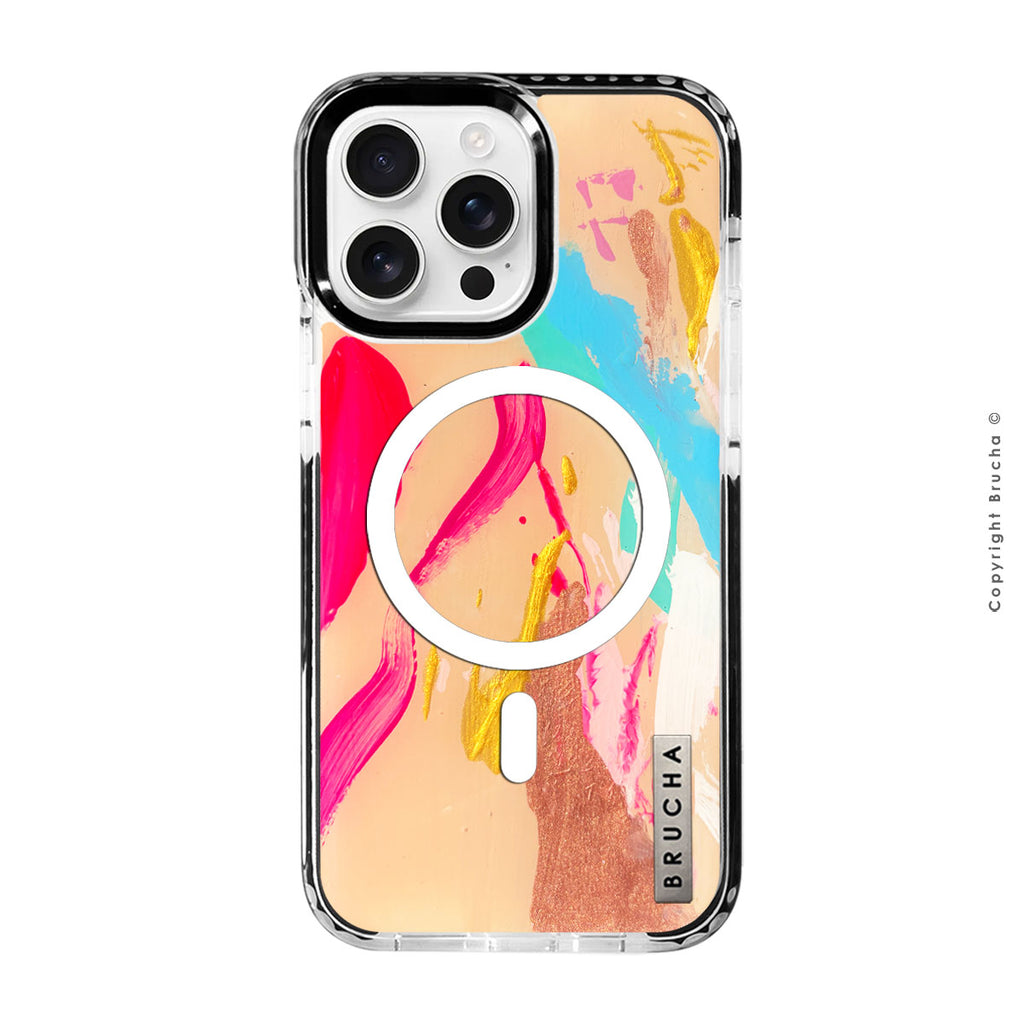 Set funda Magsafe ultra protectora, cartera Magsafe y holder match pintada a mano para iPhone 16 Pro Max  - Hamilton