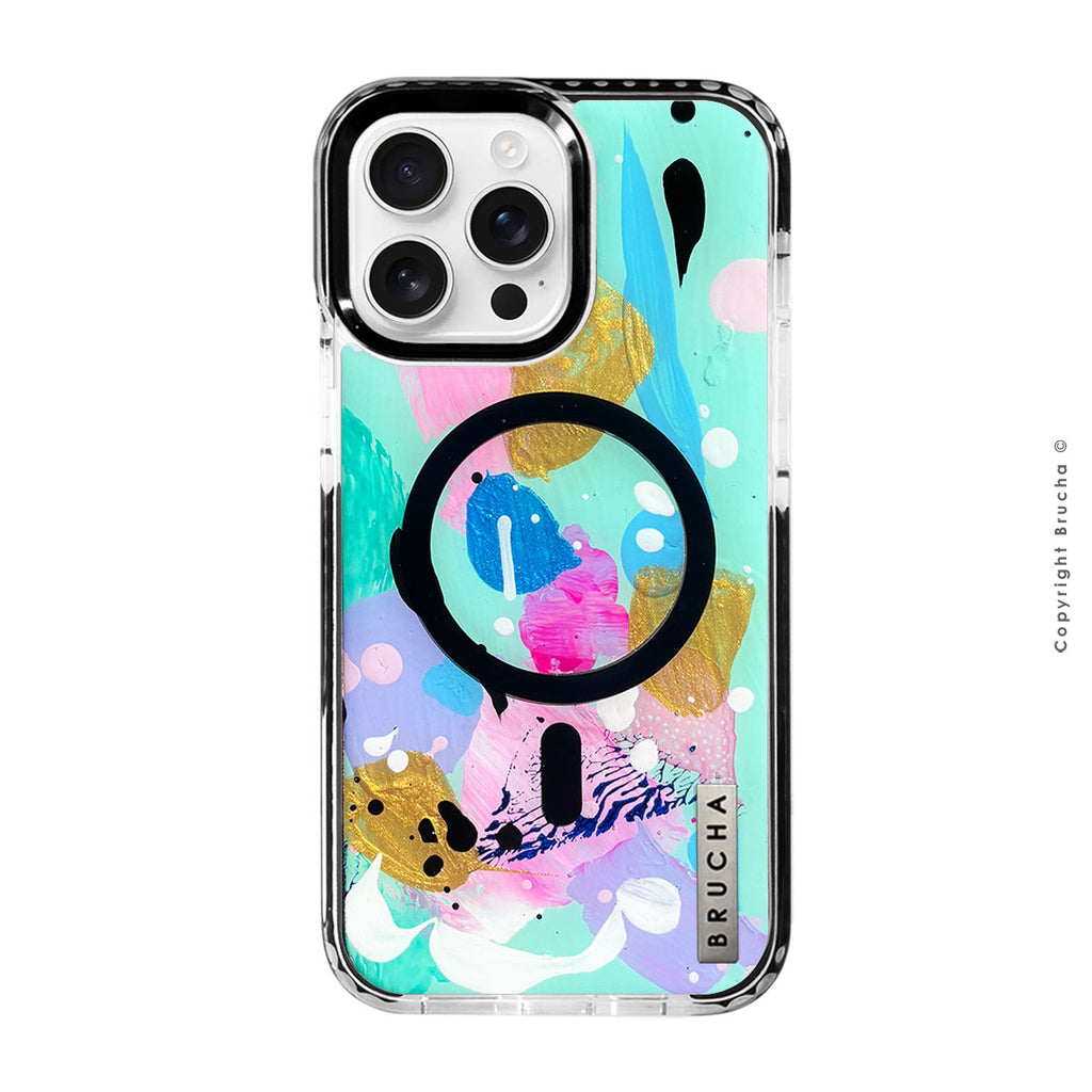 Funda Magsafe ultra protectora pintada a mano para iPhone 16 Pro Max - Moon