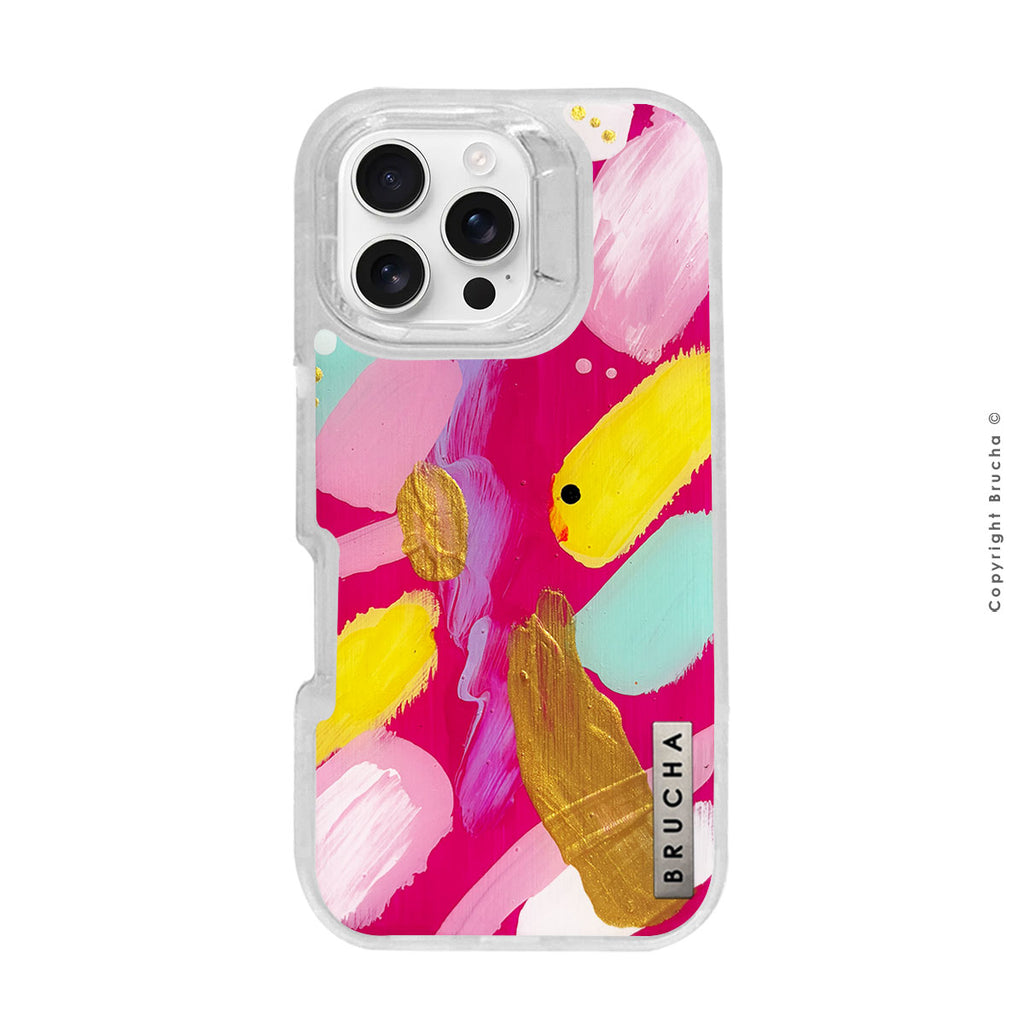 Funda ULTRA resistente transparente pintada a mano para iPhone 16 Pro -Alice
