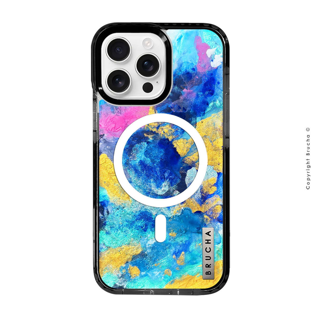 Funda Magsafe ultra protectora pintada a mano para iPhone 16 Pro Max - Button