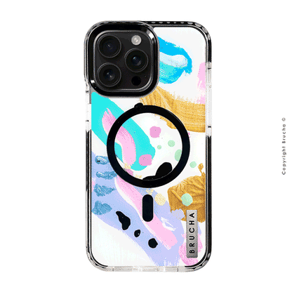 Funda Magsafe ultra protectora pintada a mano para iPhone 16 Pro Max - Cloud