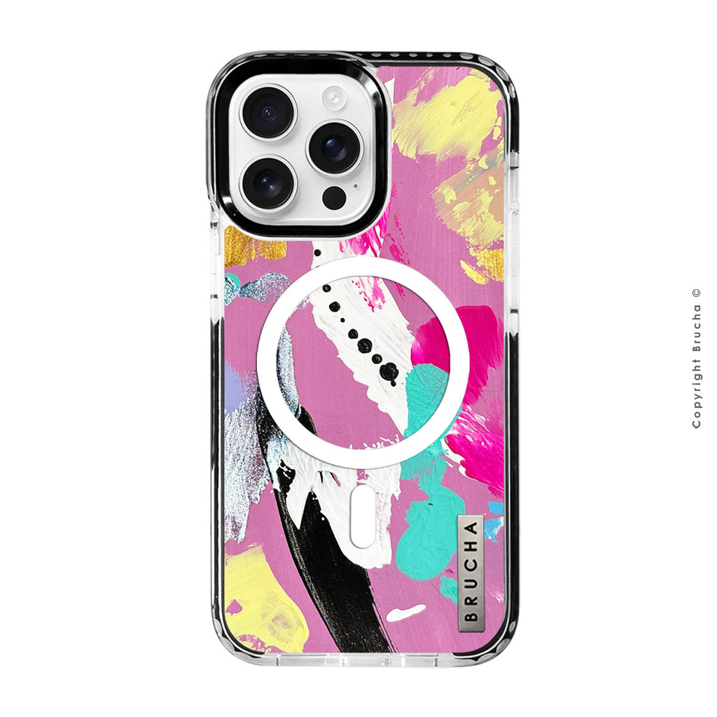 Funda Magsafe ultra protectora pintada a mano para iPhone 16 Pro Max - Flo