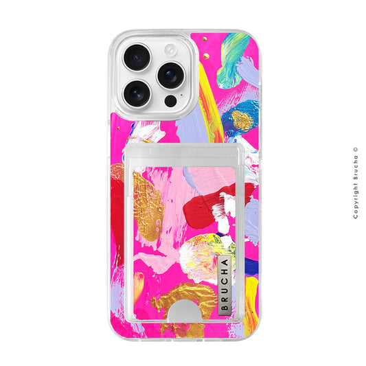 Funda Impact con cartera pintada a mano para iPhone 16 Pro Max - Durp