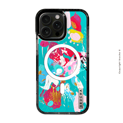 Funda Magsafe ultra protectora pintada a mano para iPhone 16 Pro Max - Acqua