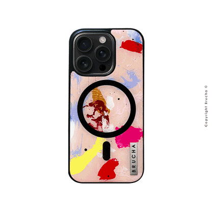 Funda Magsafe ultra protectora pintada a mano para iPhone 16 Pro - Román