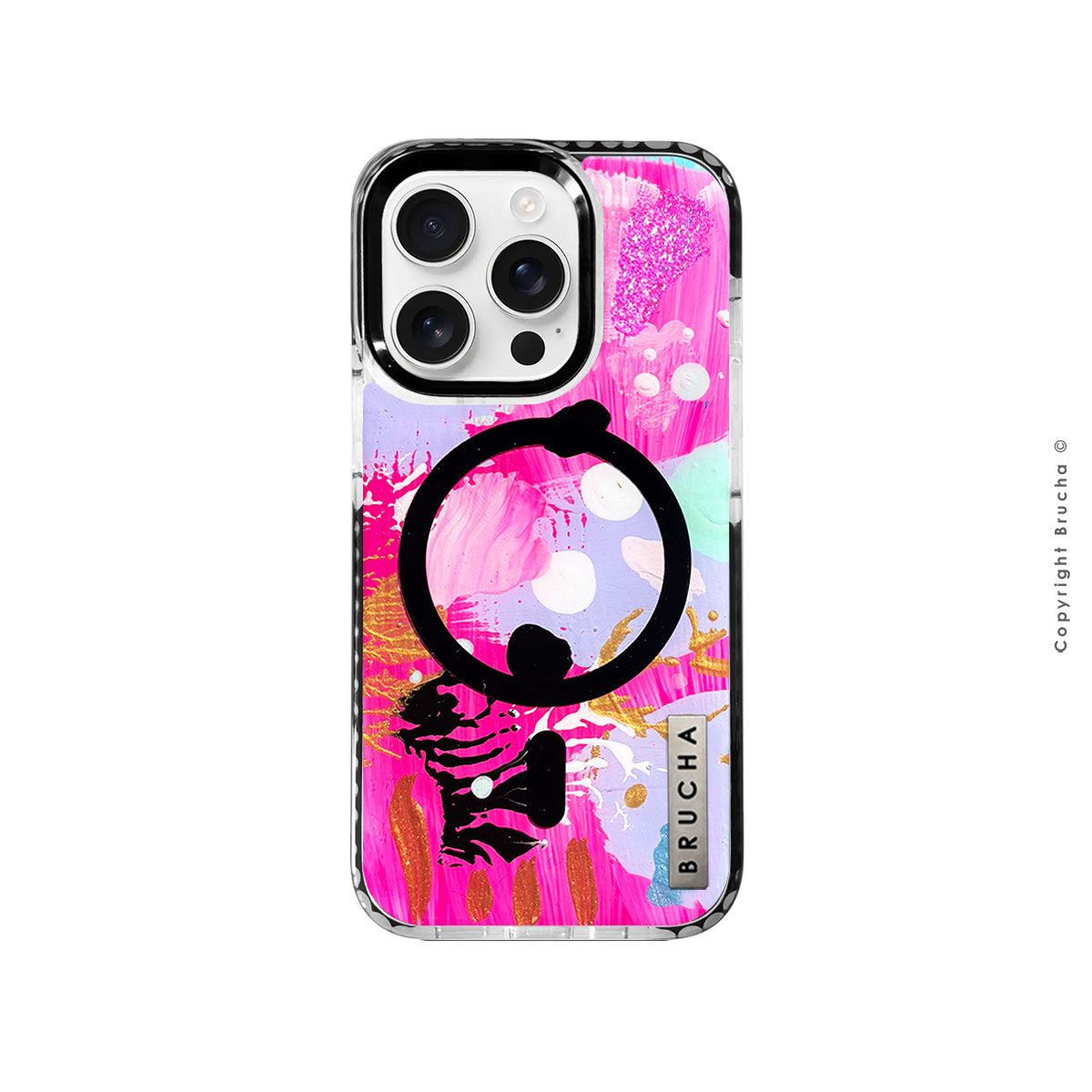 Funda Magsafe ultra protectora pintada a mano para iPhone 16 Pro - Charm