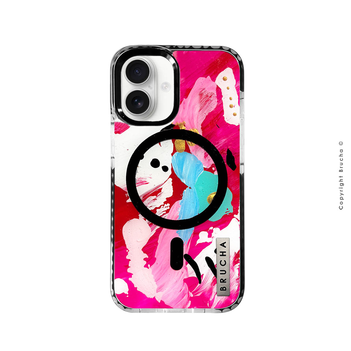 Funda Magsafe ultra protectora pintada a mano para iPhone 16 - World