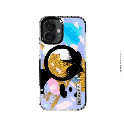 Funda Magsafe ultra protectora pintada a mano para iPhone 16 - Time