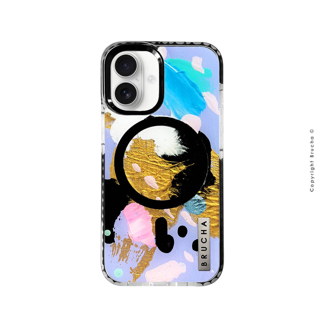 Funda Magsafe ultra protectora pintada a mano para iPhone 16 - Time