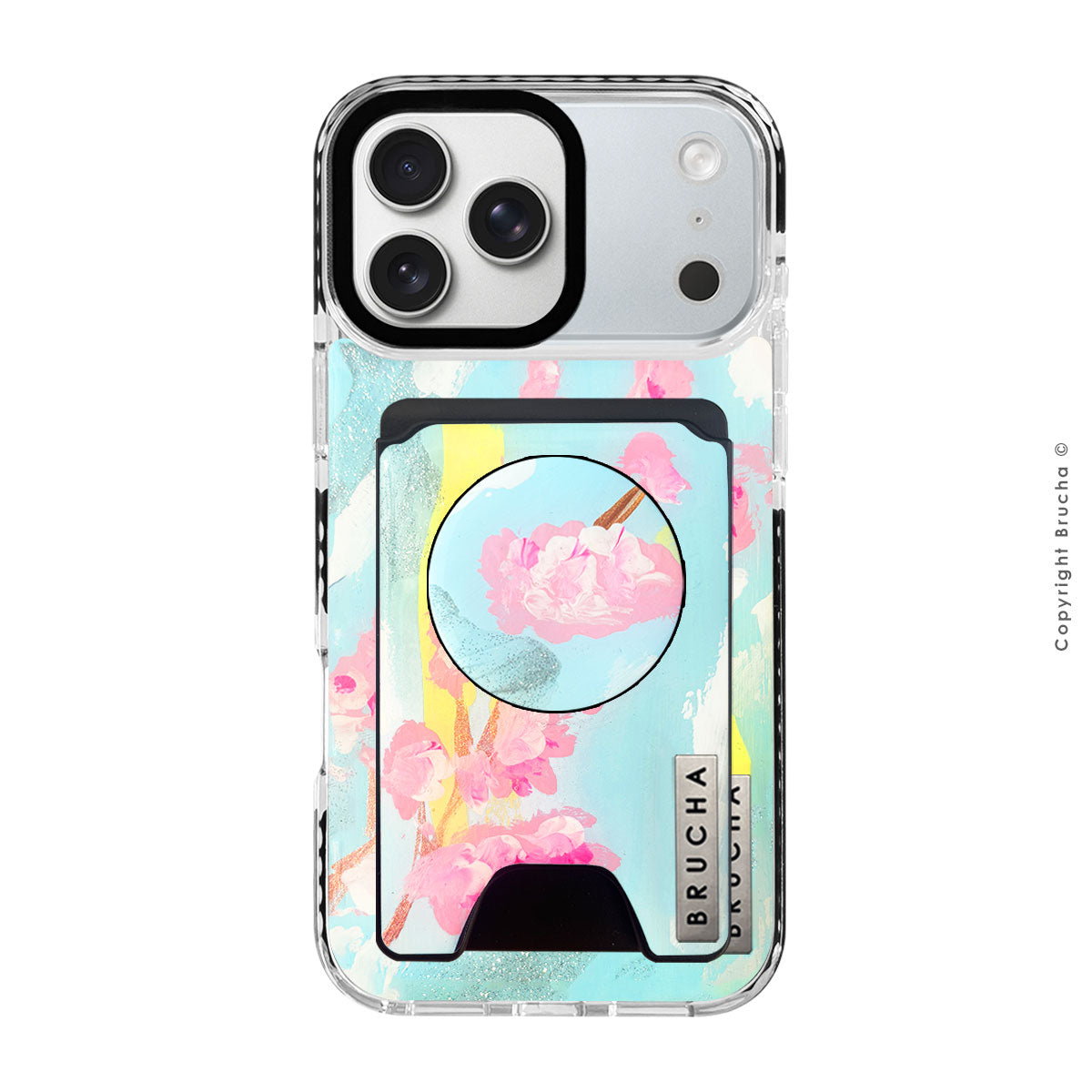 Set funda Magsafe ultra protectora, cartera Magsafe y holder match pintada a mano para iPhone 17 Pro Max  - 色