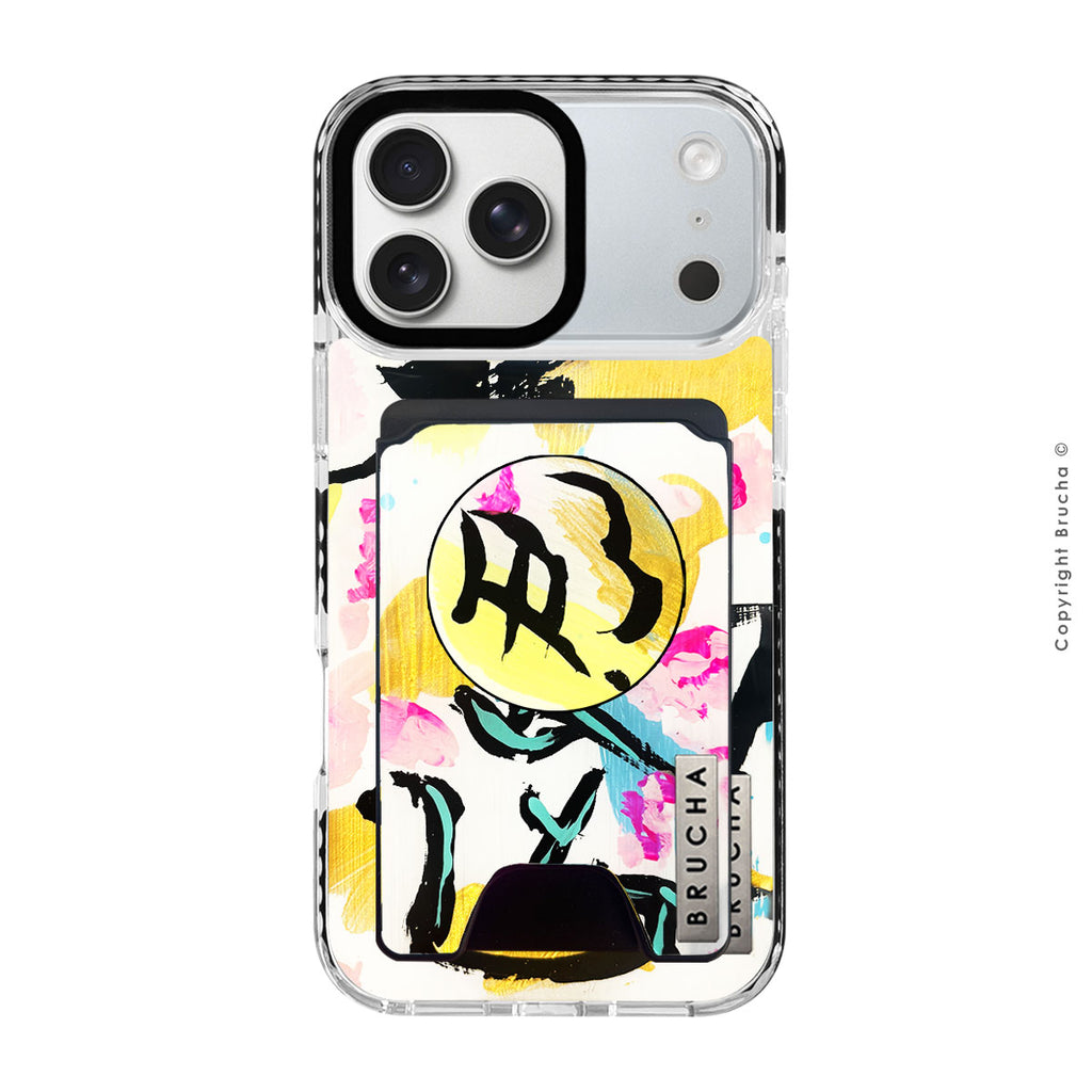 Set funda Magsafe ultra protectora, cartera Magsafe y holder match pintada a mano para iPhone 17 Pro Max  - 幸せ