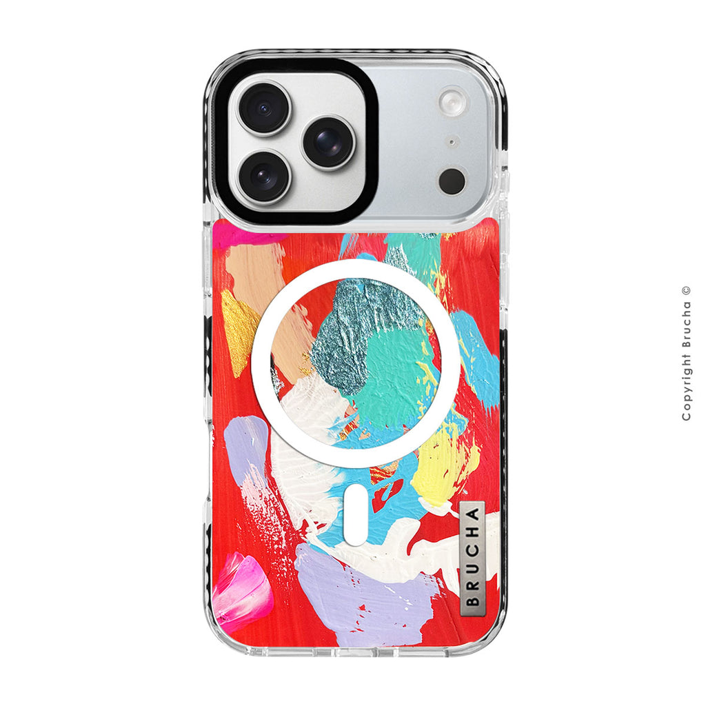 Funda Magsafe ultra protectora pintada a mano para iPhone 17 Pro Max - Blu