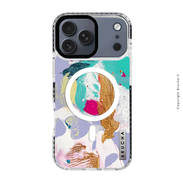 Funda Magsafe ultra protectora pintada a mano para iPhone 17 Pro Max - Lila