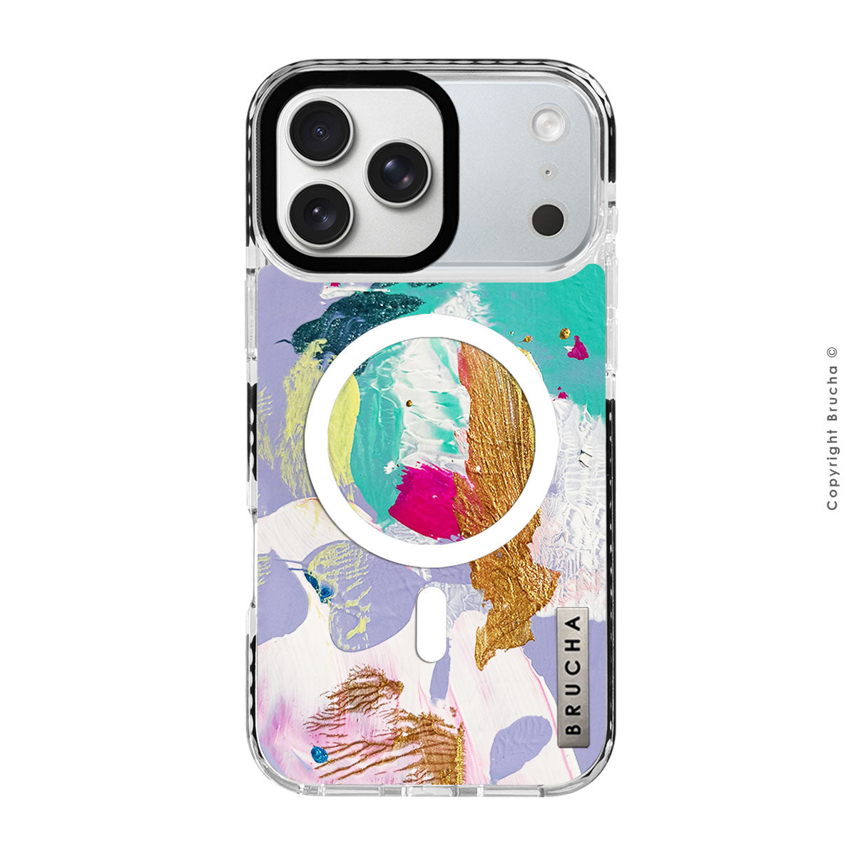 Funda Magsafe ultra protectora pintada a mano para iPhone 17 Pro Max - Lila