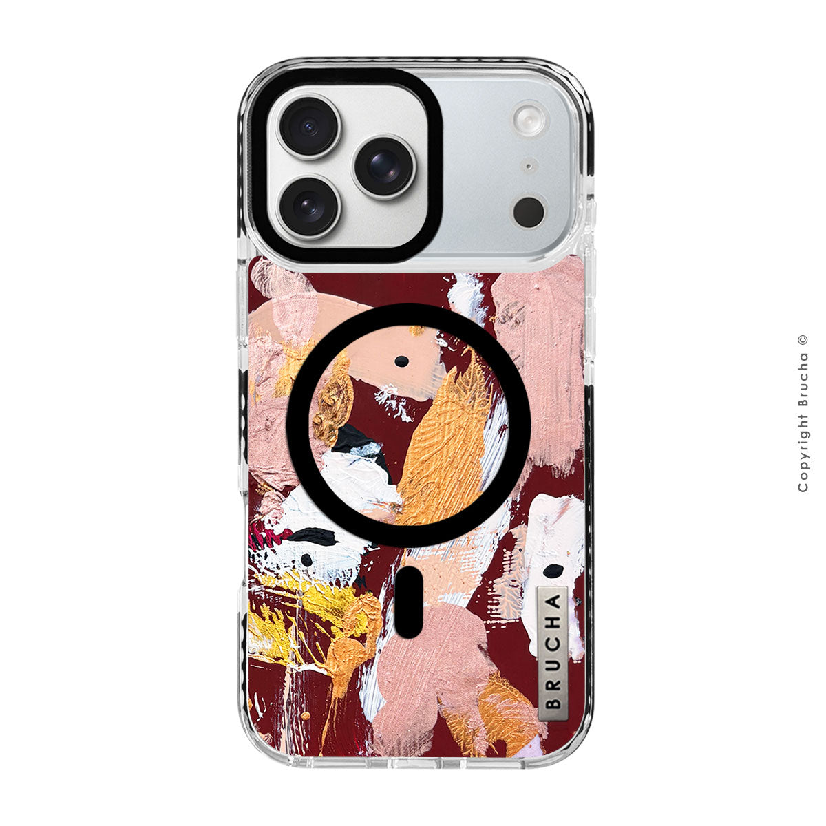 Funda Magsafe ultra protectora pintada a mano para iPhone 17 Pro Max - Cruz