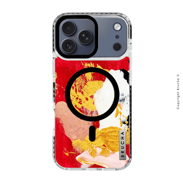 Funda Magsafe ultra protectora pintada a mano para iPhone 17 Pro Max - Rosso