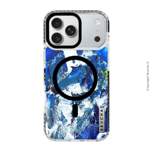Funda Magsafe ultra protectora pintada a mano para iPhone 17 Pro - Klein