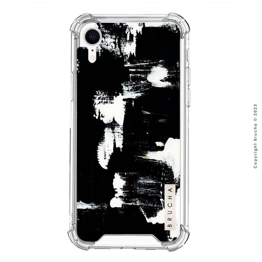 Funda Para iPhone XR, Negro/transparente/ultradelgada