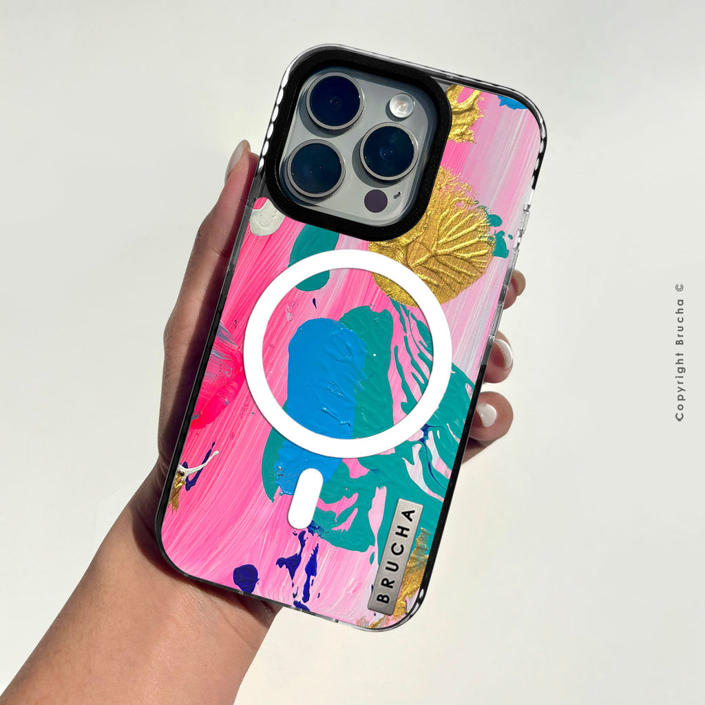Funda Magsafe ultra protectora pintada a mano para iPhone 16 Pro Max - Pluffy