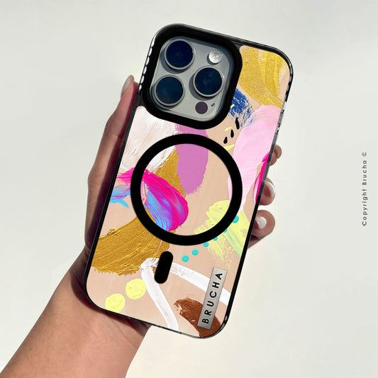 Funda Magsafe ultra protectora pintada a mano para iPhone 16 Pro Max - Mila