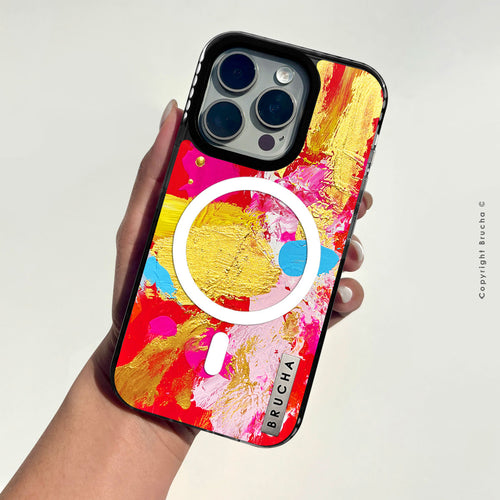 Funda Magsafe ultra protectora pintada a mano para iPhone 16 Pro Max - Palace
