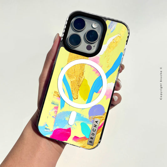 Funda ultra protectora pintada a mano para iPhone 16 Pro - Butter