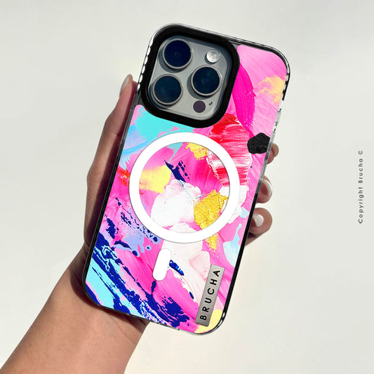 Funda ultra protectora pintada a mano para iPhone 16 Pro - Corall