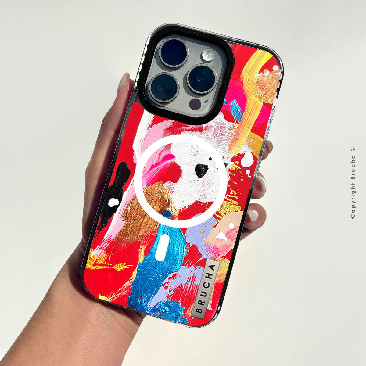 Funda Magsafe ultra protectora pintada a mano para iPhone 16 Pro Max - Myself