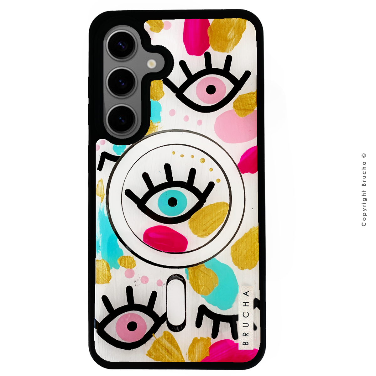 Funda Magsafe ultra protectora pintada a mano para Samsung S24/S25- I See You