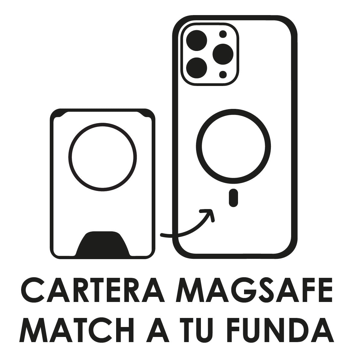 Cartera con Phone Holder Magsafe match a tu funda