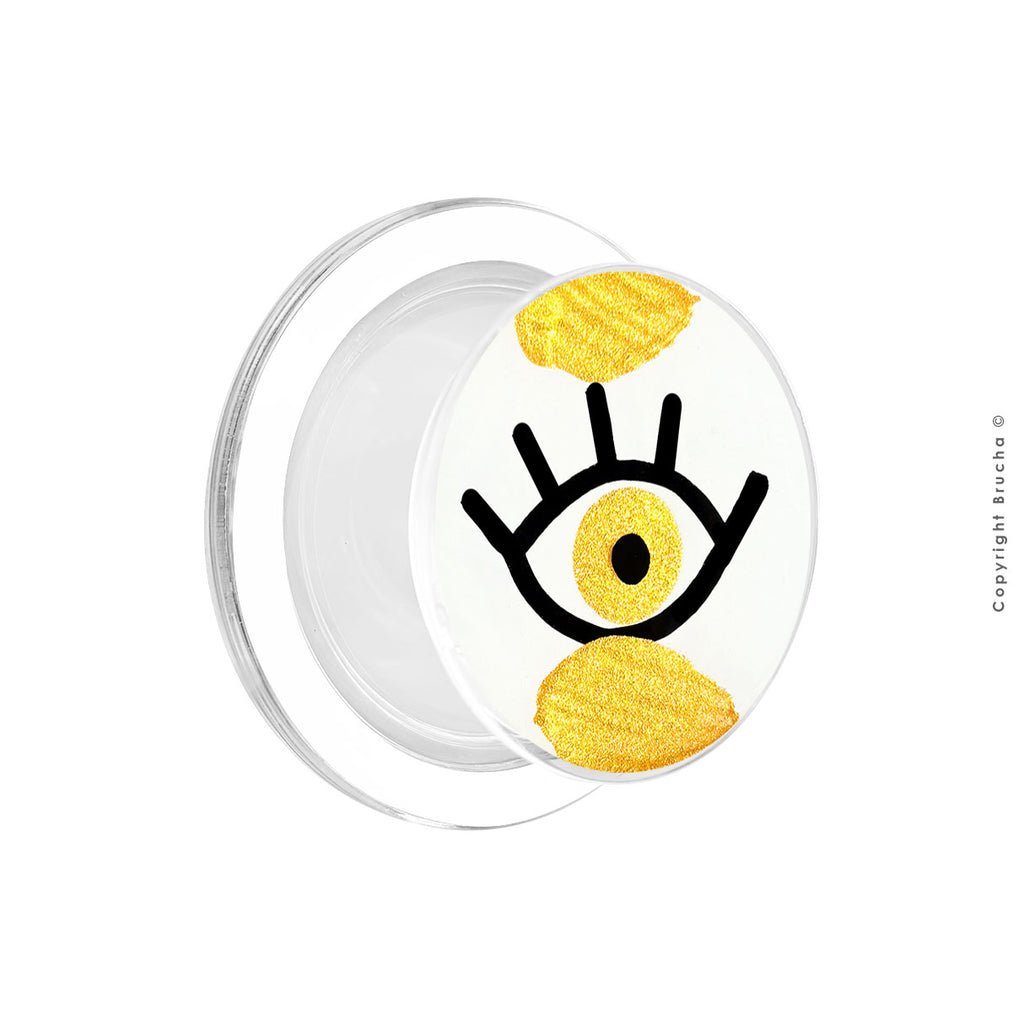 Phone Holder transparente con imán Magsafe pintado a mano - I See You Dorado