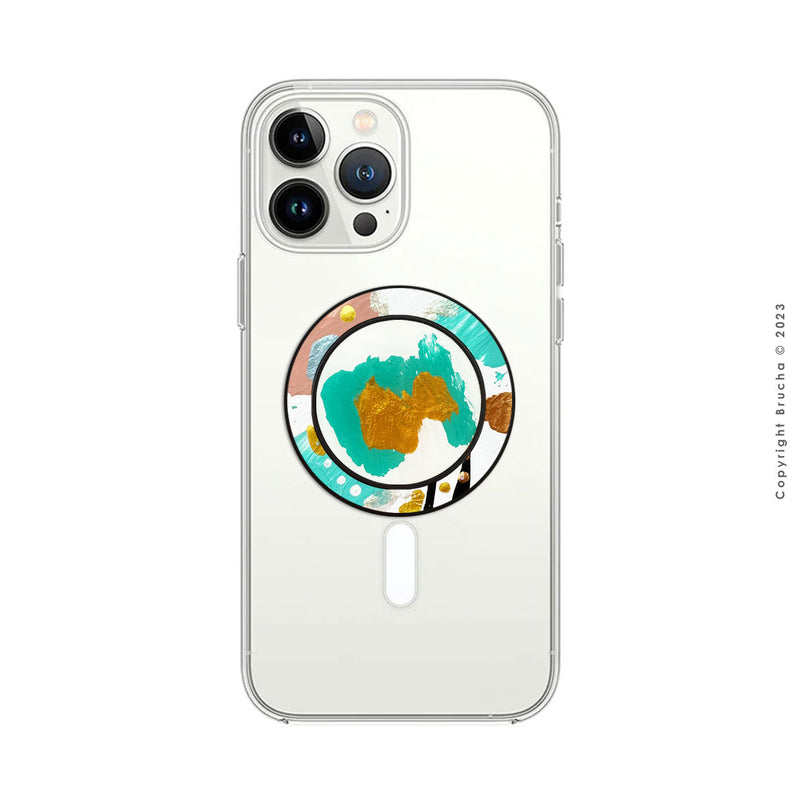 Phone Holder con imán Magsafe pintado a mano con funda transparente protectora incluida - Satomi