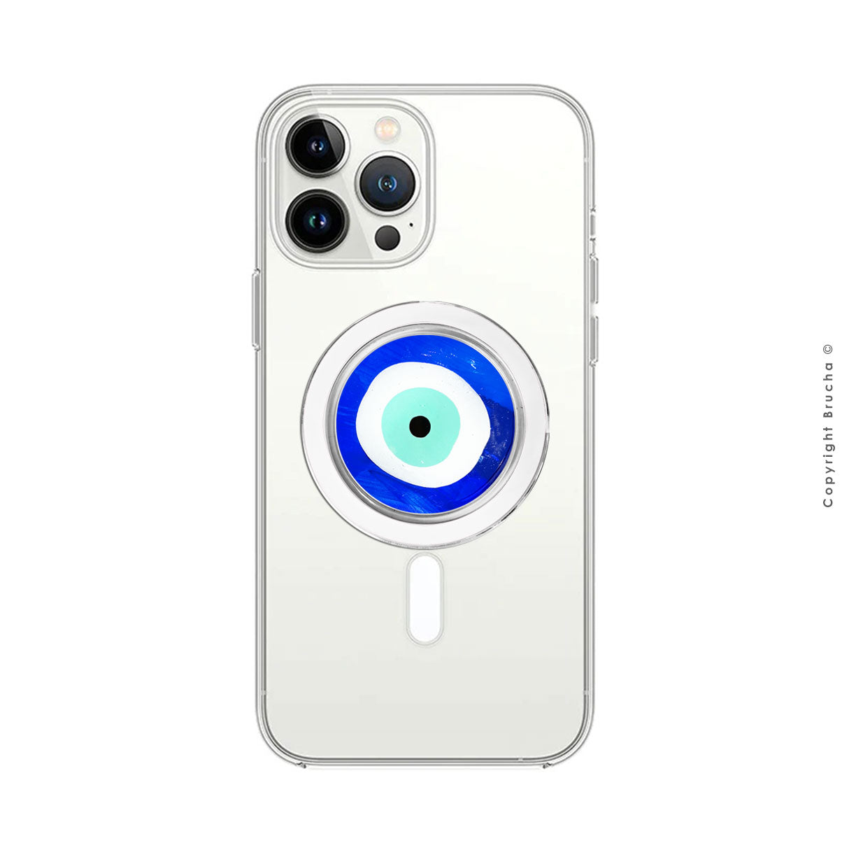 Phone Holder transparente con imán Magsafe pintado a mano - Ojo Turco