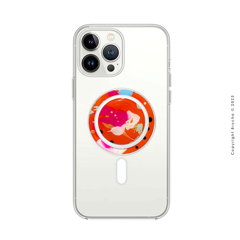 Phone Holder transparente con imán Magsafe pintado a mano - Daily