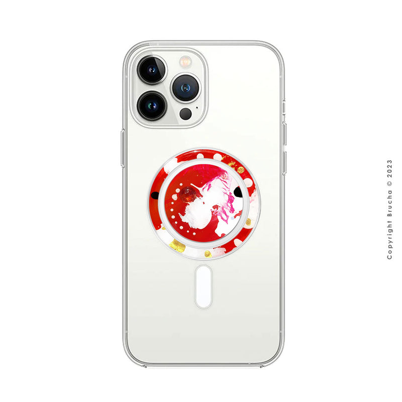 Phone Holder transparente con imán Magsafe pintado a mano - Redo