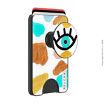 Cartera MagSafe con phone holder incluido pintado a mano - I See You Azul