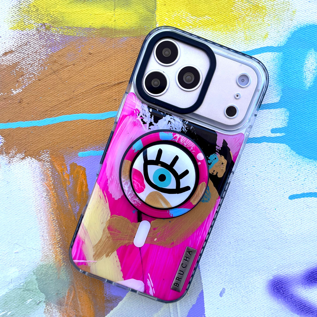 Funda Magsafe ultra protectora +Holder Magsafe pintada a mano para iPhone 17 Pro Max - Rock