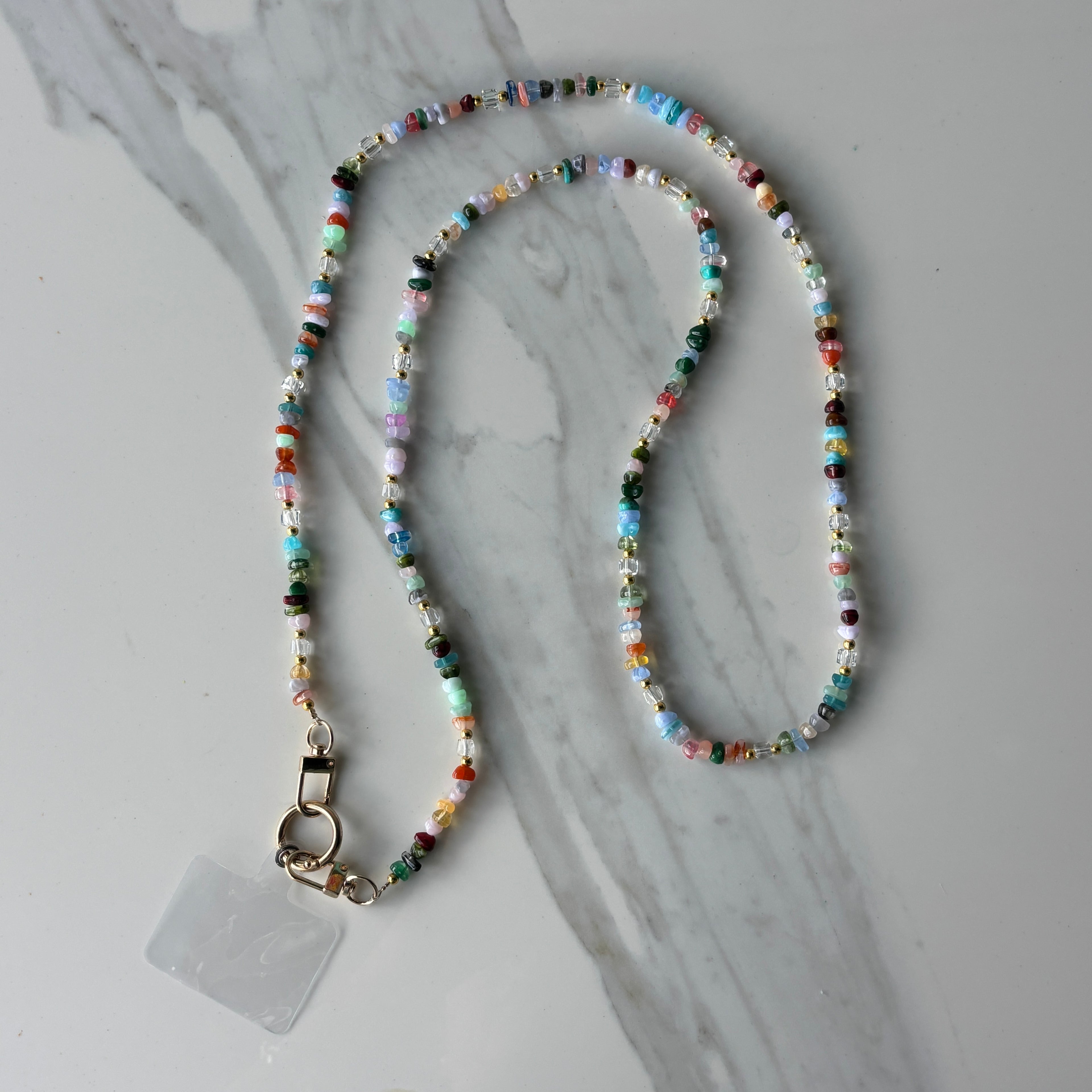 Correa para celular hands free de piedras de colores