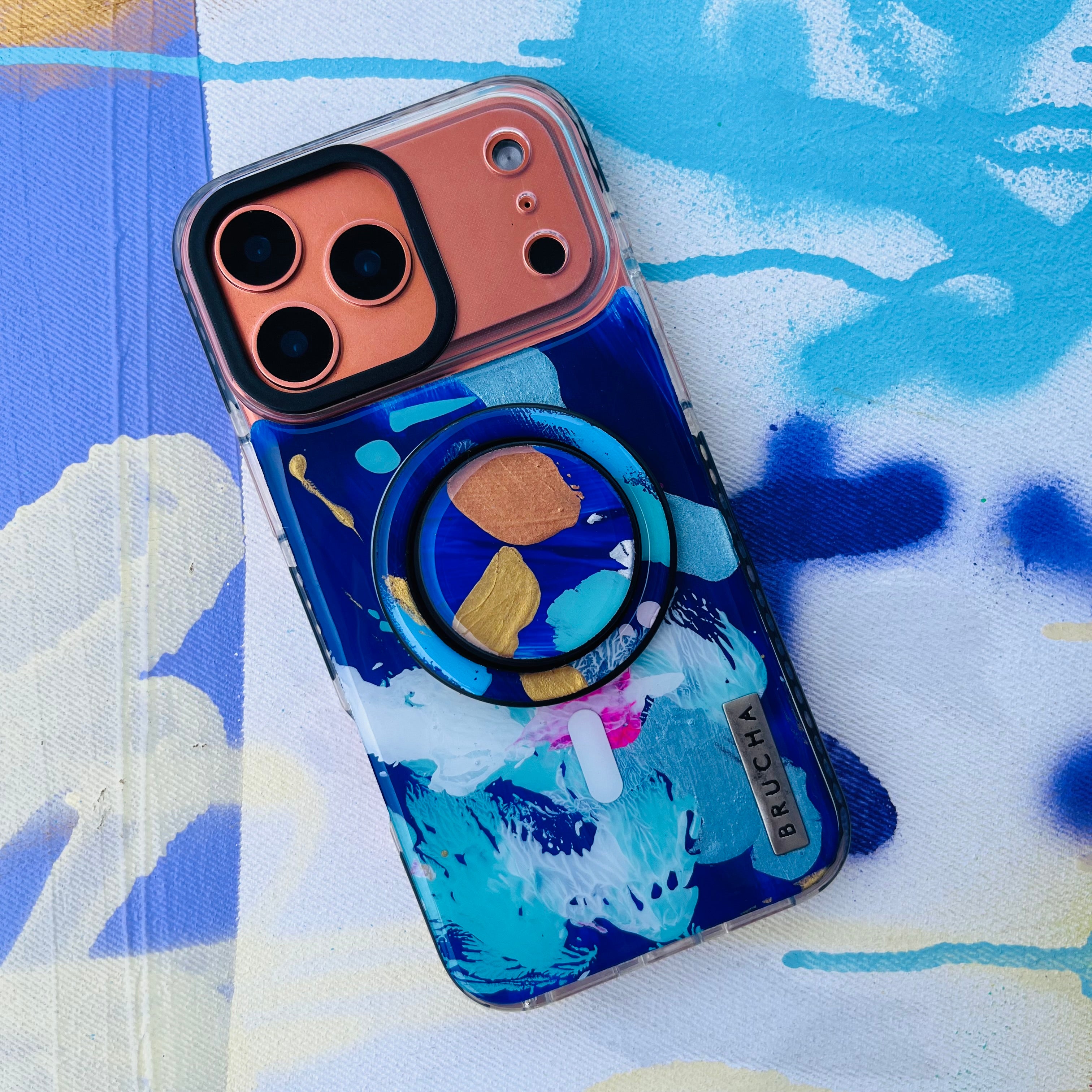 Funda Magsafe ultra protectora+ Holder Magsafe pintada a mano para iPhone 17 Pro Max  - Clown