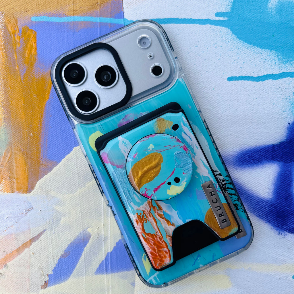 Funda ultra protectora Magsafe con cartera y holder match pintados a mano para iPhone 17 Pro Max - Zolder